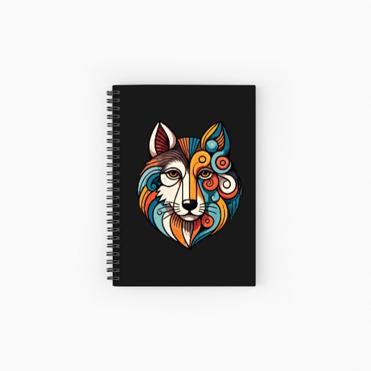 Wolf head 14 Spiral Notebooks   Ruled Line