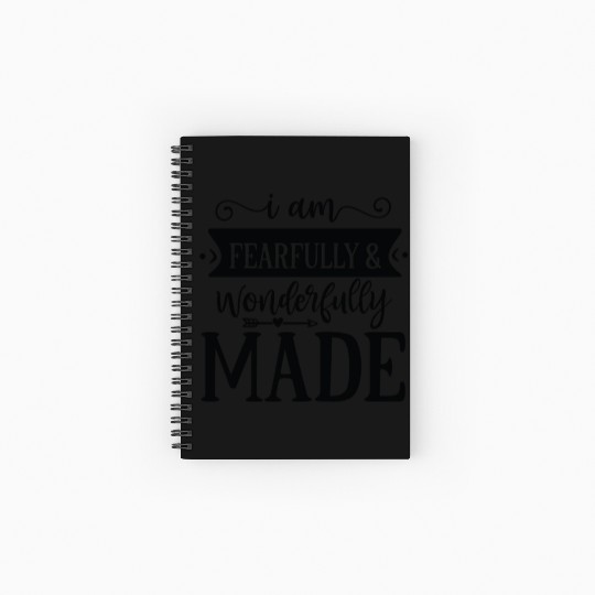 I am fearfully wonderfully made Spiral Notebooks   Ruled Line