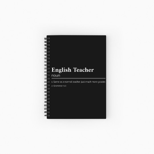 English Teacher Definition Spiral Notebooks   Ruled Line