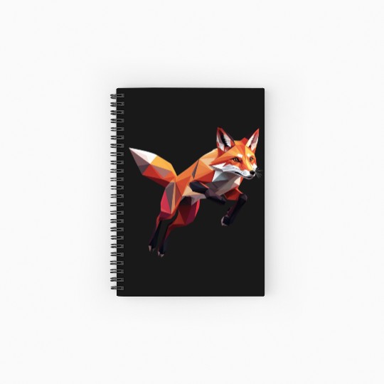 Geometric Fox Spiral Notebooks   Ruled Line