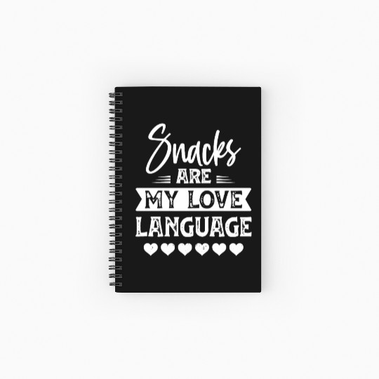 Snacks Are My Love Language Funny Valentines Day Spiral Notebooks   Ruled Line