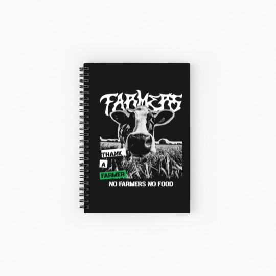 Thank a farmer DESIGN Spiral Notebooks   Ruled Line