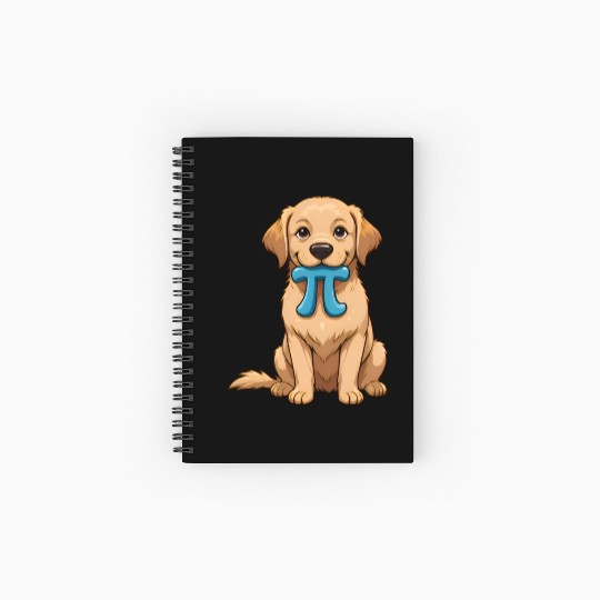 Pi Day Dog With Pi Symbol Math Nerd Spiral Notebooks   Ruled Line