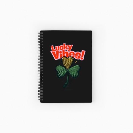 St Patricks Day - Lucky Vibes cute Men Women Kids Spiral Notebooks   Ruled Line