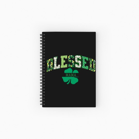 Blessed Mama St Patricks Day Spring and Summer Spiral Notebooks   Ruled Line