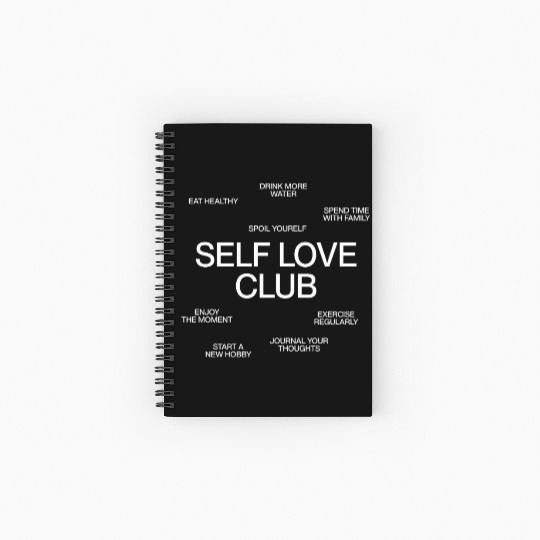 Self Love Club Spiral Notebooks   Ruled Line