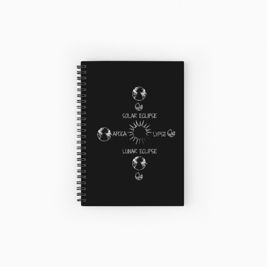 Lunar Eclipse Solar Eclipse Apocalypse Spiral Notebooks   Ruled Line