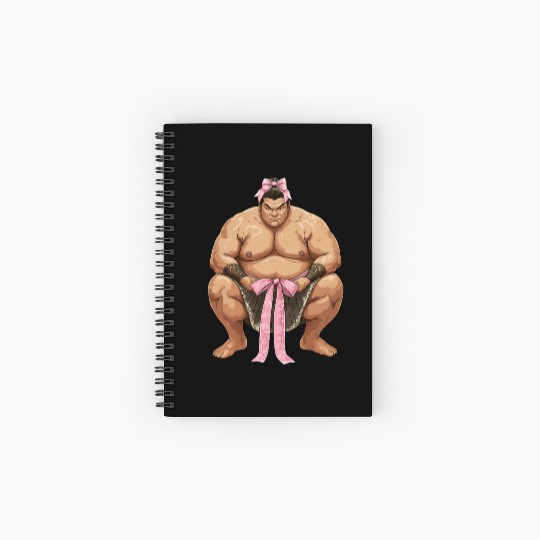 Coquette Bow Sumo Wrestling Japanese Sumo Wrestler Spiral Notebooks   Ruled Line