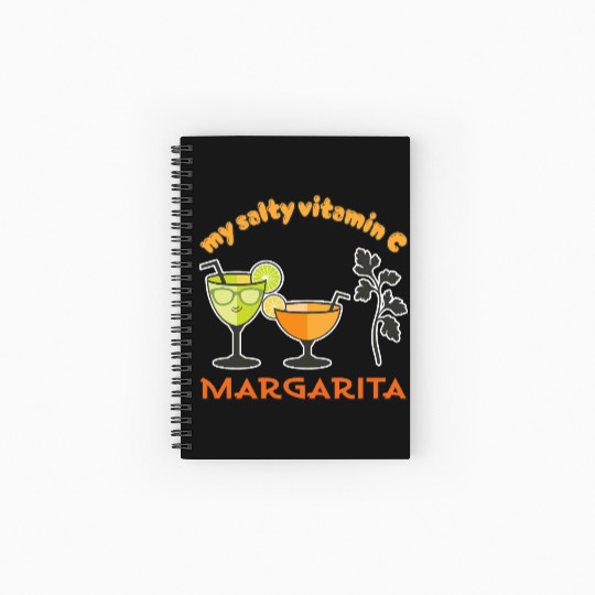 Margarita my salty vitamin C Spiral Notebooks   Ruled Line