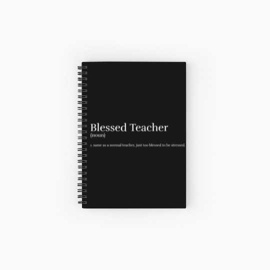 Blessed teacher Spiral Notebooks   Ruled Line