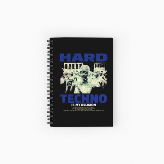 Techno House Party EDM Festival Goa Electro Rave Spiral Notebooks   Ruled Line