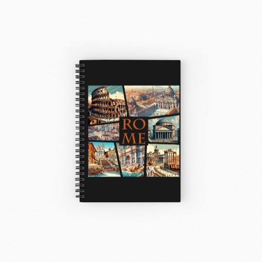 ITALIAN CITY - ROME - TRAVEL - 1 Spiral Notebooks   Ruled Line