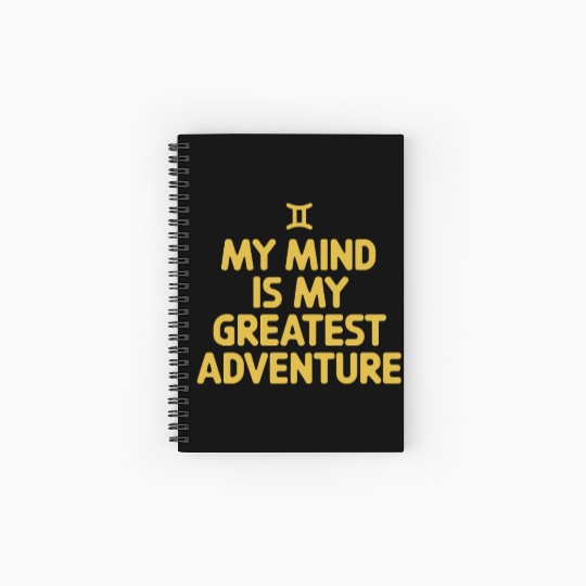 Gemini Zodiac My Mind Is My Greatest Adventure Spiral Notebooks   Ruled Line