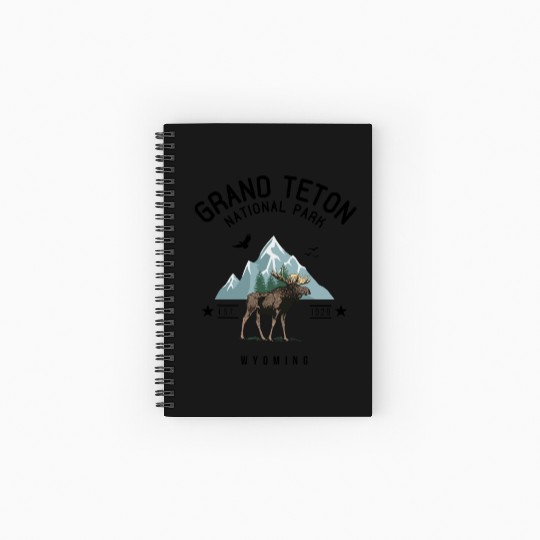 Grand Teton National Park Est. 1929 Wyoming Spiral Notebooks   Ruled Line