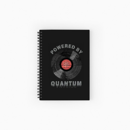 Powered by Quantum – Science Physics Geek Art Spiral Notebooks   Ruled Line