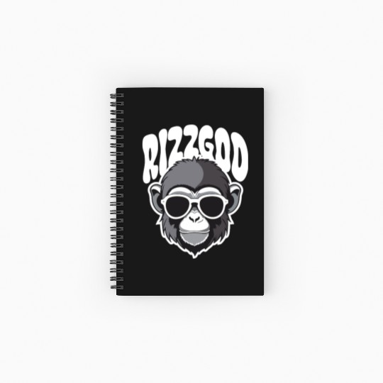 Rizz God – Ultimate Ape Charm Spiral Notebooks   Ruled Line