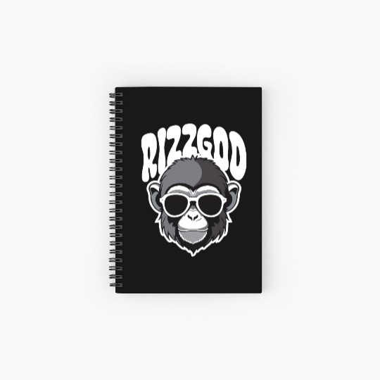 Rizz God – Ultimate Ape Charm Spiral Notebooks   Ruled Line