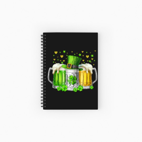 Irish Beer Ireland St Patricks Day Drinking Party Spiral Notebooks   Ruled Line