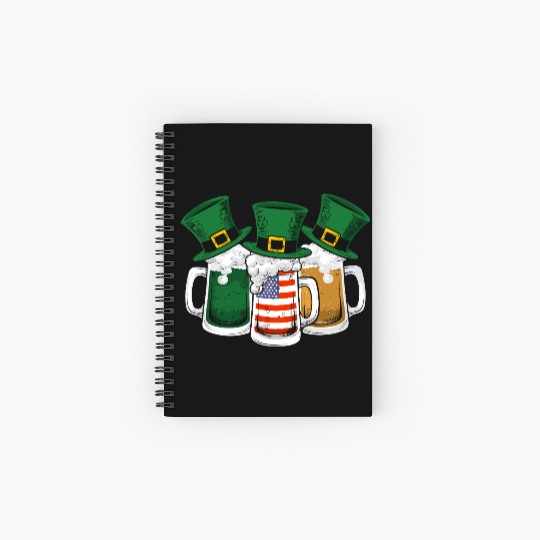 Irish Beer Ireland St Patricks Day Drinking Party Spiral Notebooks   Ruled Line