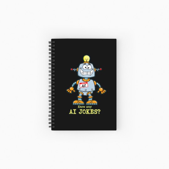 AI Jokes Spiral Notebooks   Ruled Line
