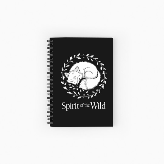 Cottagecore Spirit of the Wild Fox Art Spiral Notebooks   Ruled Line
