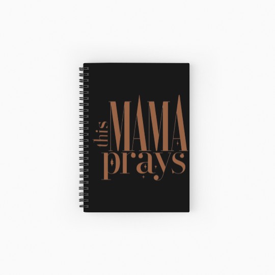 This Mama Prays Women's Softstyle Spiral Notebooks   Ruled Line, Christian M