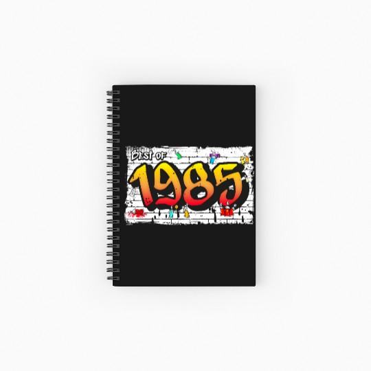 Best of 1985 Graffiti – 40 Years of Neon Nostalgia Spiral Notebooks   Ruled Line