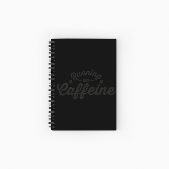 Running on Caffeine Spiral Notebooks   Ruled Line