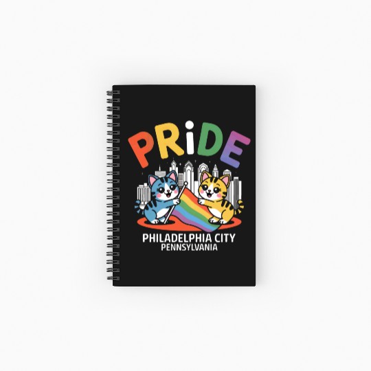 Pride Month Philadelphia City Pennsylvania USA Rai Spiral Notebooks   Ruled Line