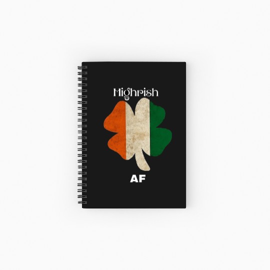 Irish AF – Funny St. Patrick’s Day Drinking Spiral Notebooks   Ruled Line