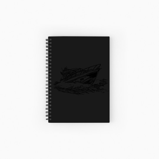 Sleek Ship For Cool Captains And Skippers Spiral Notebooks   Ruled Line