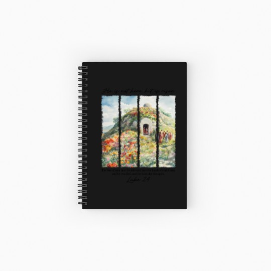 He Is Not Here, But Is Risen Spiral Notebooks   Ruled Line – Bible Verse