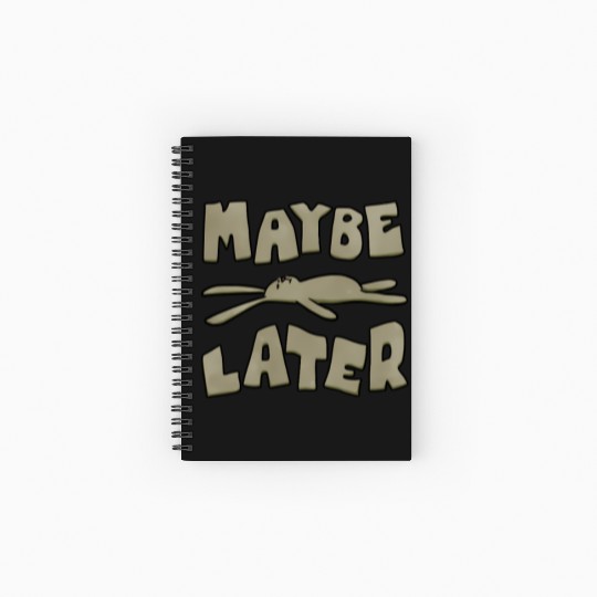 Maybe Later Easter Bunny Funny Spiral Notebooks   Ruled Line