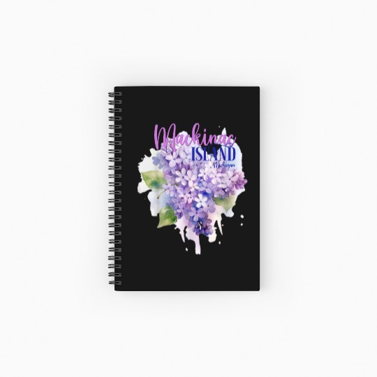 Mackinac Island Michigan Lilacs Lilac Festival Sta Spiral Notebooks   Ruled Line