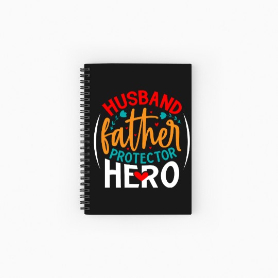 Fathers Day Daddy Protector Hero Spiral Notebooks   Ruled Line
