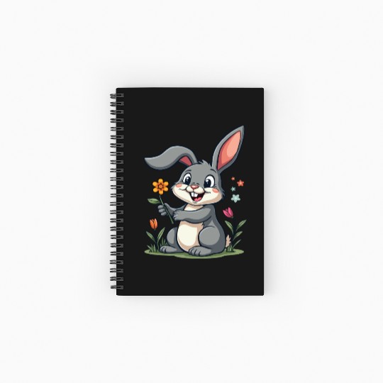 Funny Easter Bunny Cute Bunny Easter Spiral Notebooks   Ruled Line