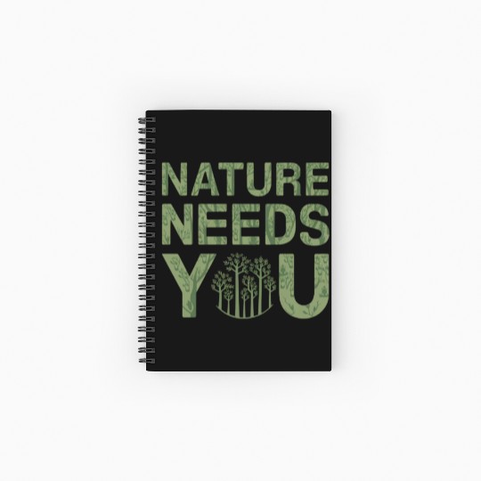 Nature Needs You Earth Day Spiral Notebooks   Ruled Line