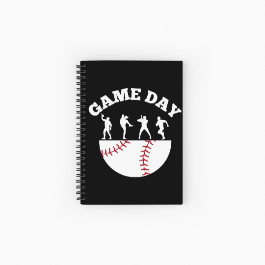 Game Day Baseball Fan Spiral Notebooks   Ruled Line