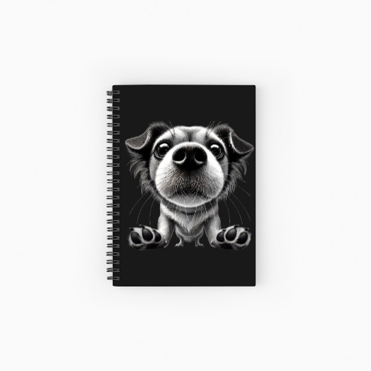 Puppy Big Nose, Bigger Love Spiral Notebooks   Ruled Line