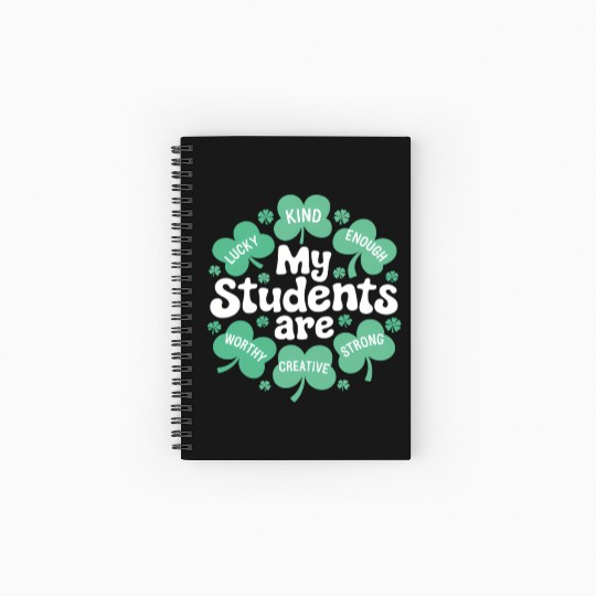 Teacher Positive Affirmations Paddys St Patrick Spiral Notebooks   Ruled Line