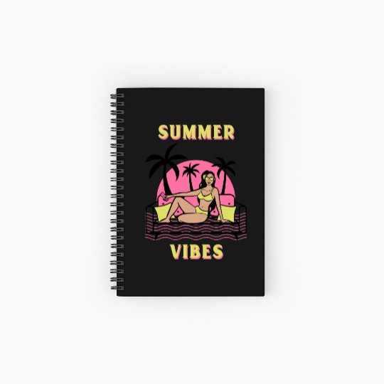Summer vibes Spiral Notebooks   Ruled Line