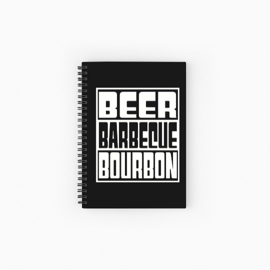 Beer Barbeque Bourbon Spiral Notebooks   Ruled Line