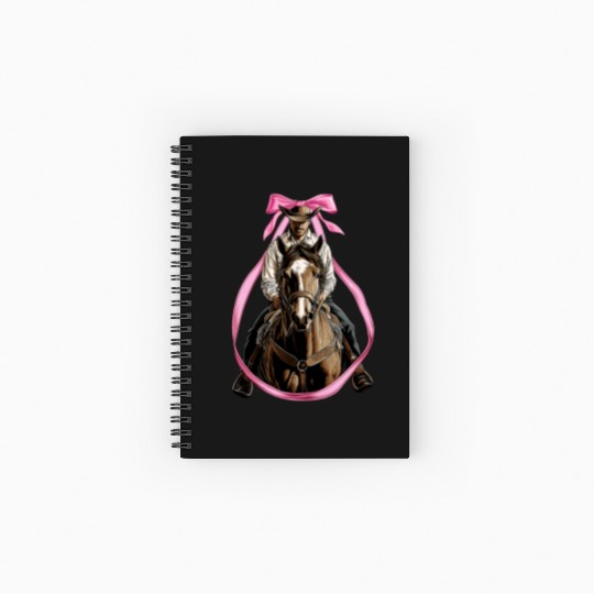 Coquette Bow Rodeo Barrel Racer Barrel Racing Mom Spiral Notebooks   Ruled Line