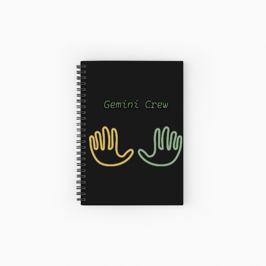 New, Original Gemini Symbol Spiral Notebooks   Ruled Line