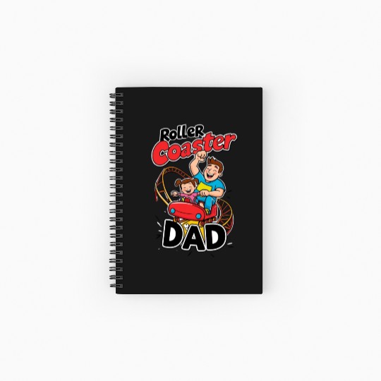 Roller Coaster Dad - Thrilling Family Fun Spiral Notebooks   Ruled Line