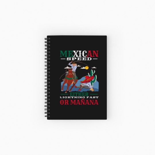 Mexico Themed Costume For Hispanic Heritage Month Spiral Notebooks   Ruled Line