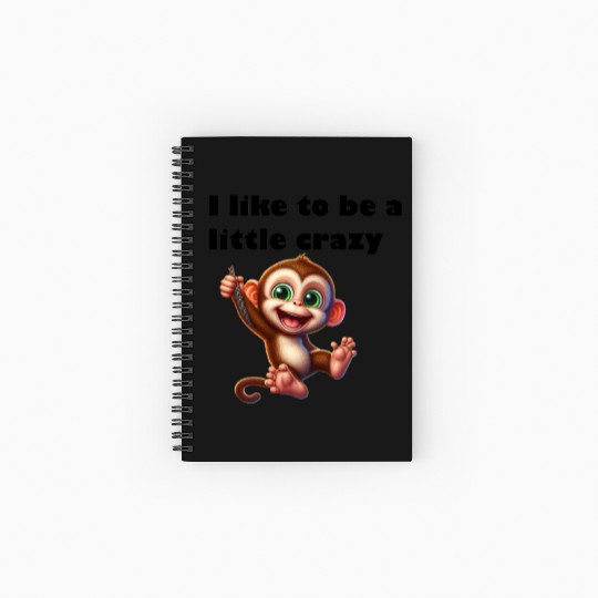 crazy monkey Spiral Notebooks   Ruled Line