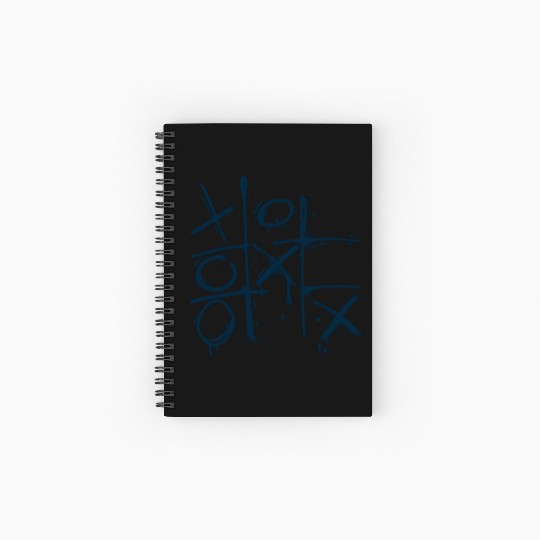 Tic Tac Toe Game Design – Fun & Minimalist Graphic Spiral Notebooks   Ruled Line