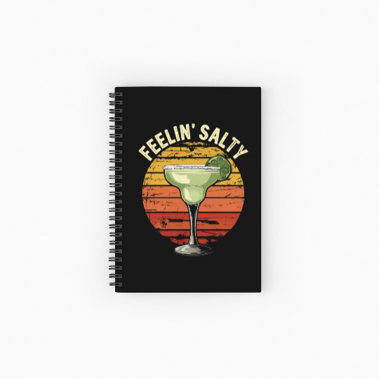 Feelin Salty Margarita-Spiral Notebooks   Ruled Line Cinco Mayo