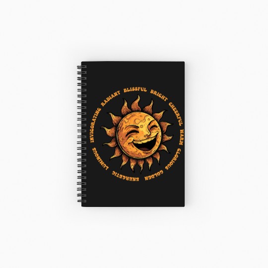 Positive Vibes Summer Spiral Notebooks   Ruled Line – Radiant Sun
